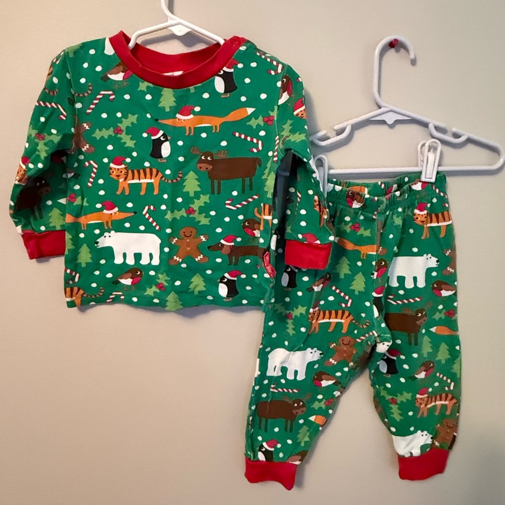 Toby Tiger Organic Christmas Animals Pajamas